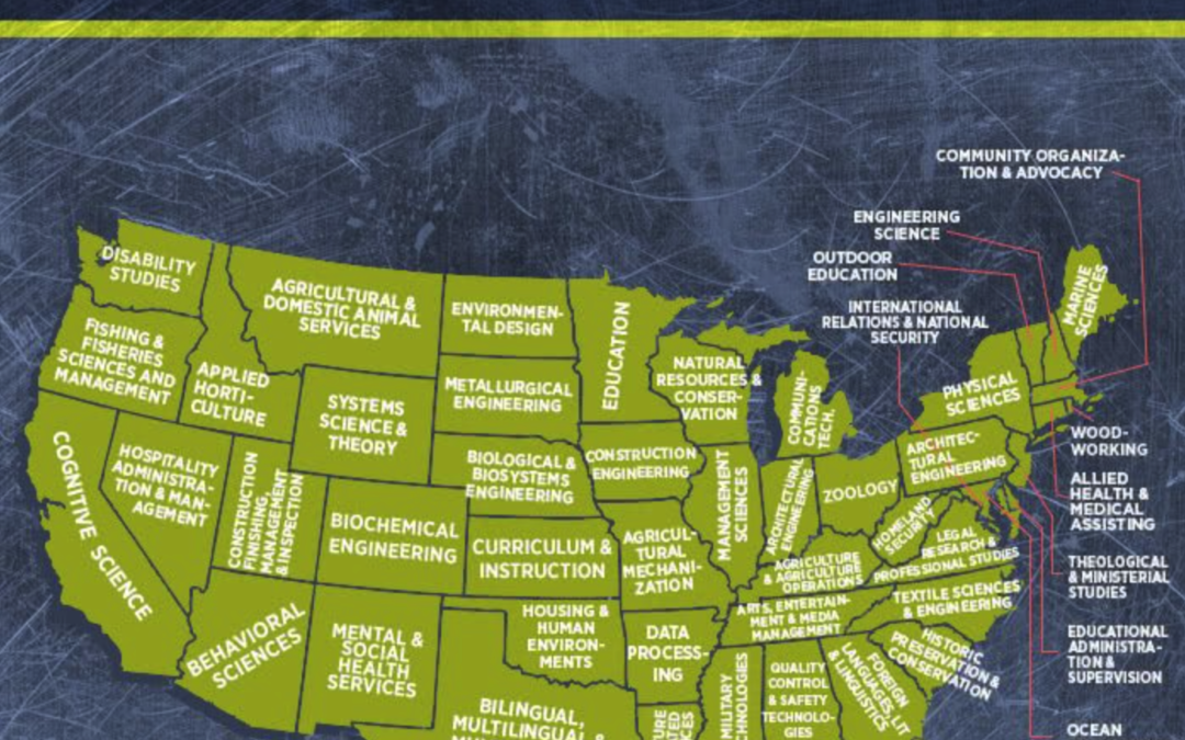 The Most Popular Majors by State- Gen Z