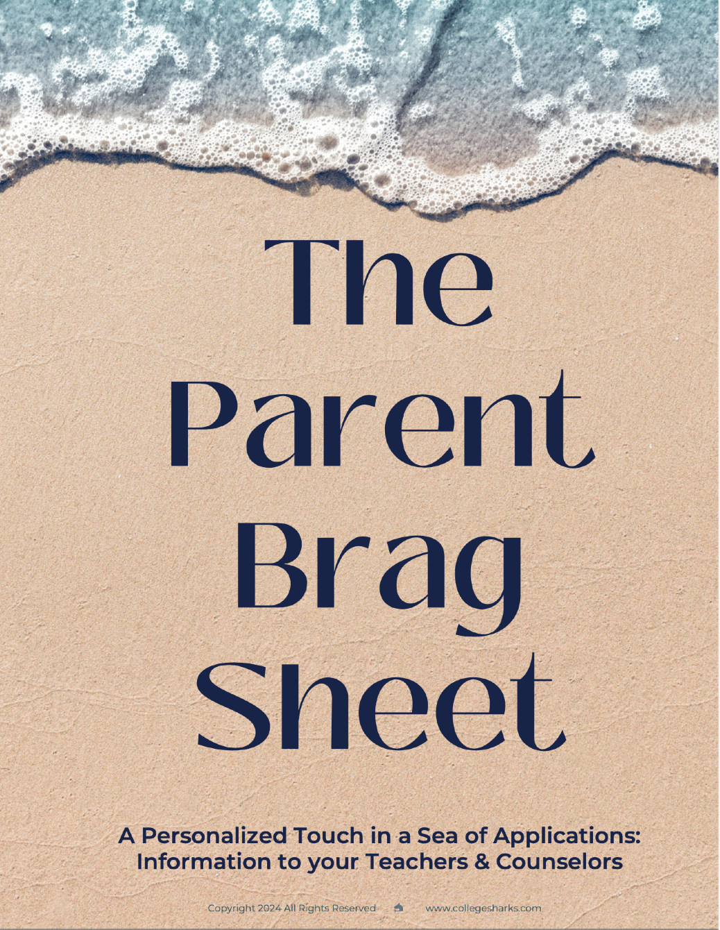 flier with tips on completing the parent brag sheet for college
