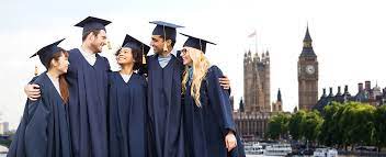 Photo of graduates from UK Universities with Big Ben in the background.
